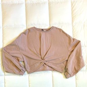 H&M Blush Crop Top (size L)